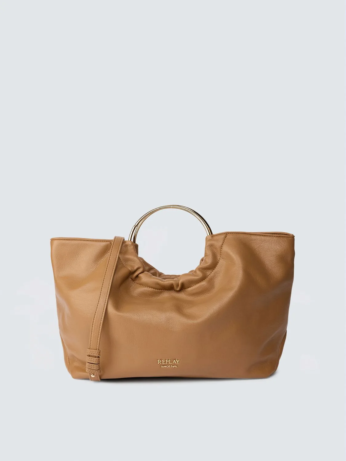 REPLAY CROSSBODY BAG WITH CIRCULAR HANDLES FW3860.000.A0501B WOODSMOKE 1