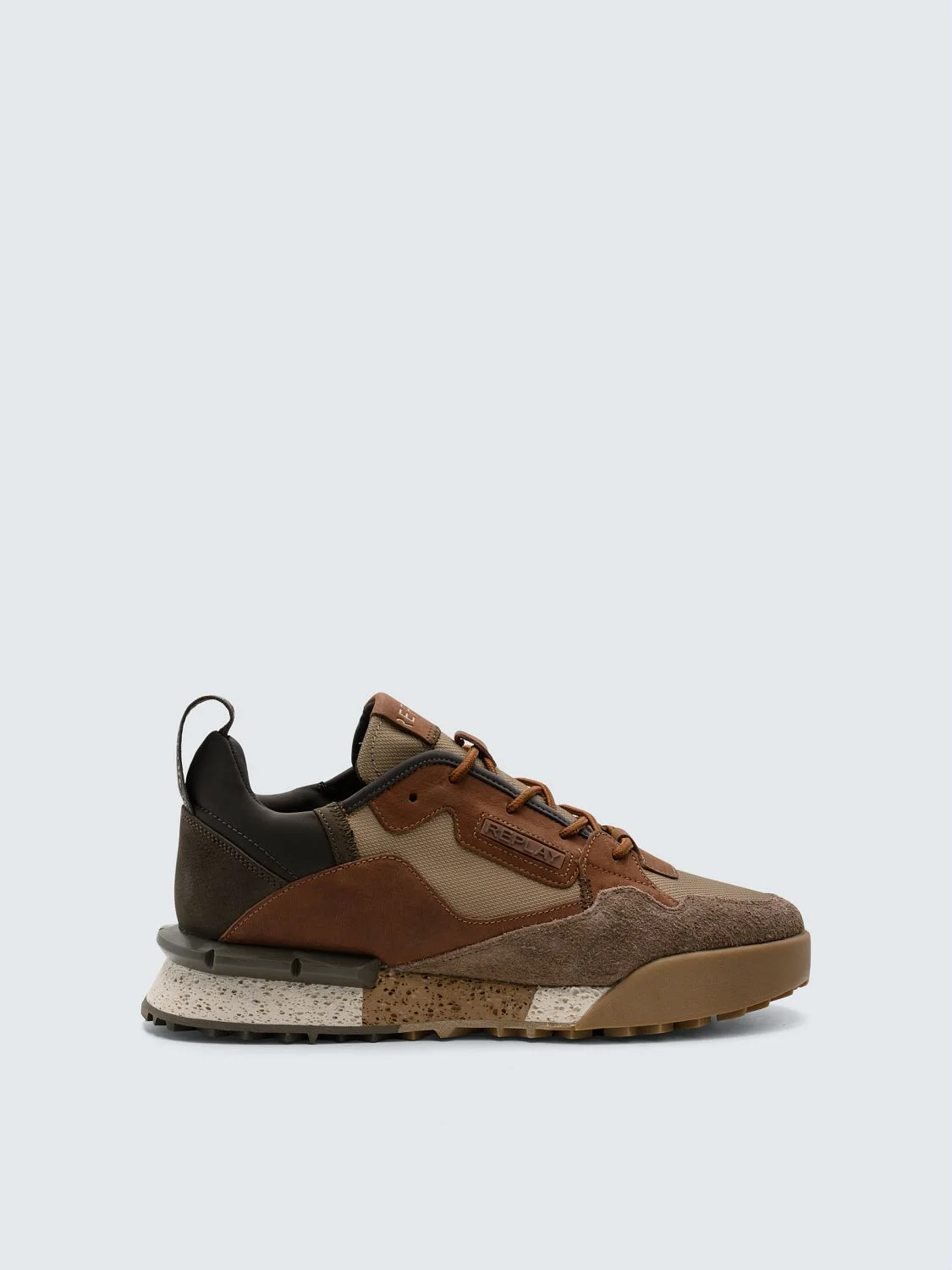 REPLAY SNEAKERS AUS VERSCHIEDENEN MATERIALIEN FIELD MELT&nbsp;26 GMS1P .000.C002TL TAUPE 1