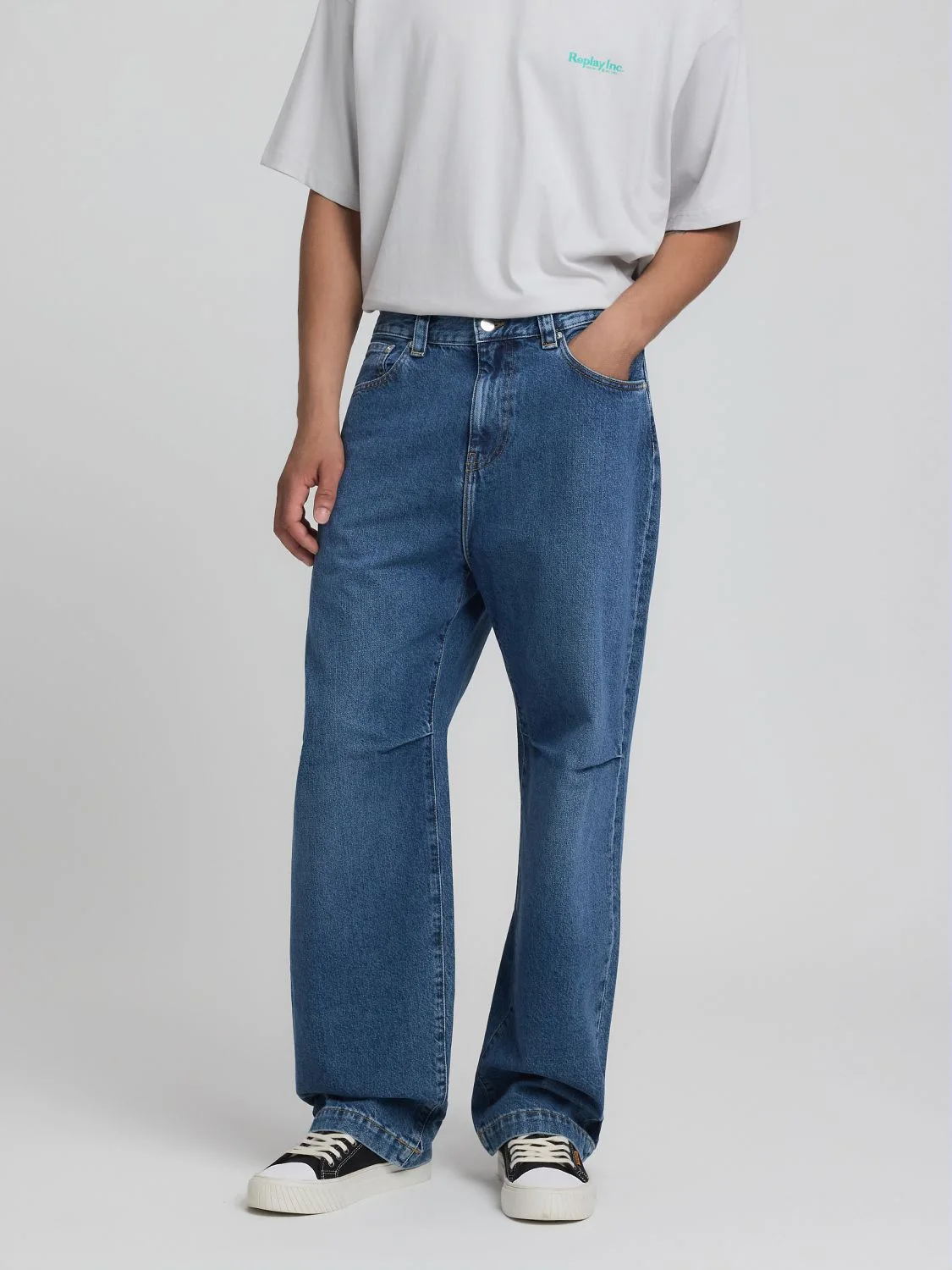 REPLAY KU1001.000.D932002-Pants KU1001.000.D932002 MEDIUM BLUE 2