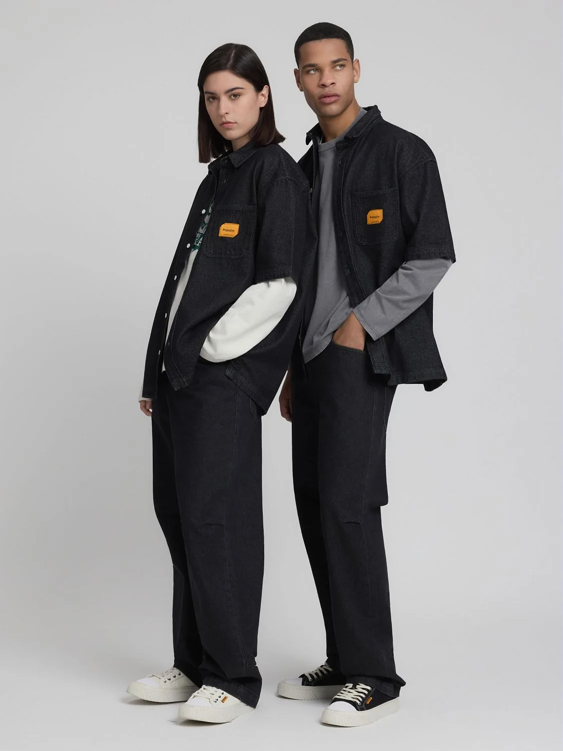 REPLAY PITMAN JEANS BAGGY FIT AGENDER REPLAY INC. KU1001.000.D936001 BLACK DELAVÉ 1