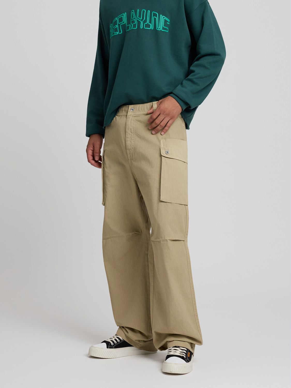 REPLAY KU1004.000.D854069-Pants KU1004.000.D854069 KHAKI 2