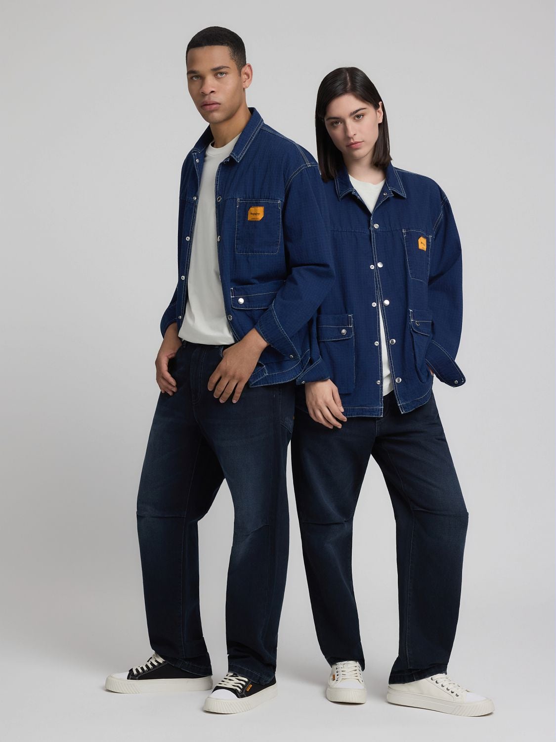 REPLAY CARGO SHIRT AGENDER REPLAY INC. KU4002.000.D854021 DARK BLUE 1