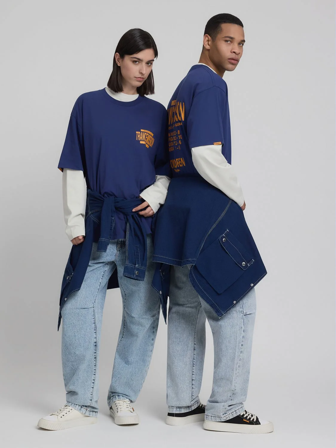 REPLAY TRANCEMISSION T-SHIRT AGENDER REPLAY INC. KU6010.000.D23608P WORKER BLUE 1