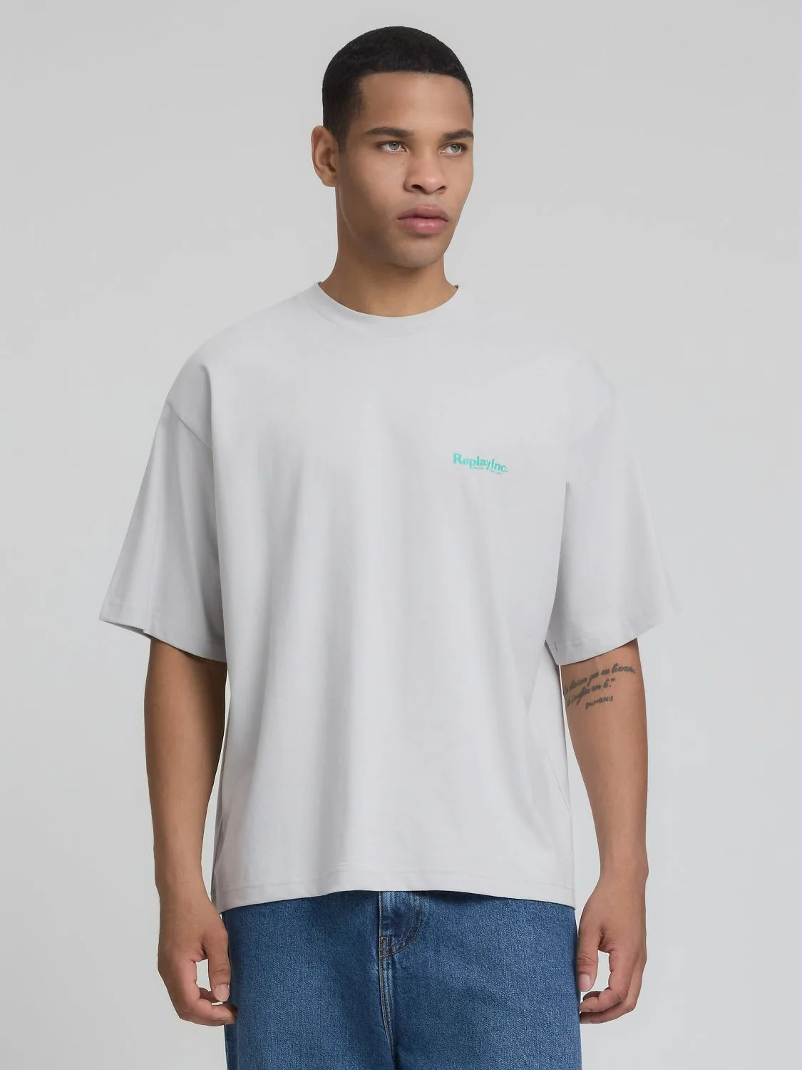 REPLAY KU6037.000.D23608P-TShirt KU6037.000.D23608P STONE GREY 2