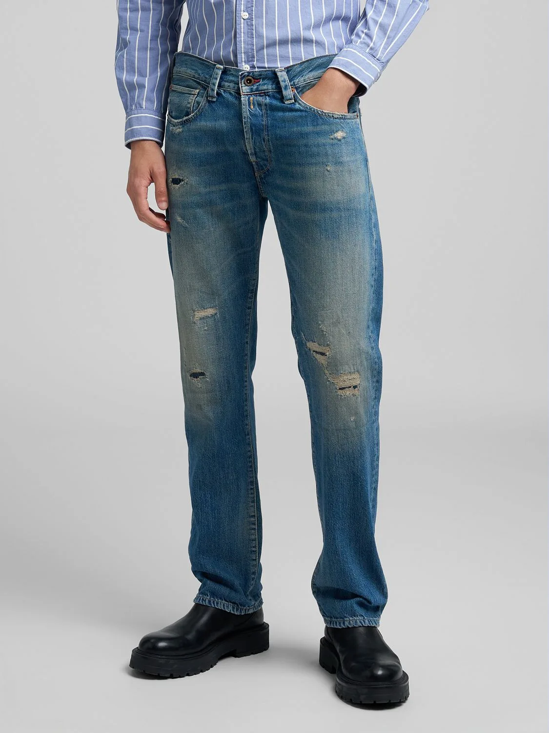 REPLAY DERYCK REGULAR-FIT JEANS M1039R.000.814 96R MEDIUM BLUE 2