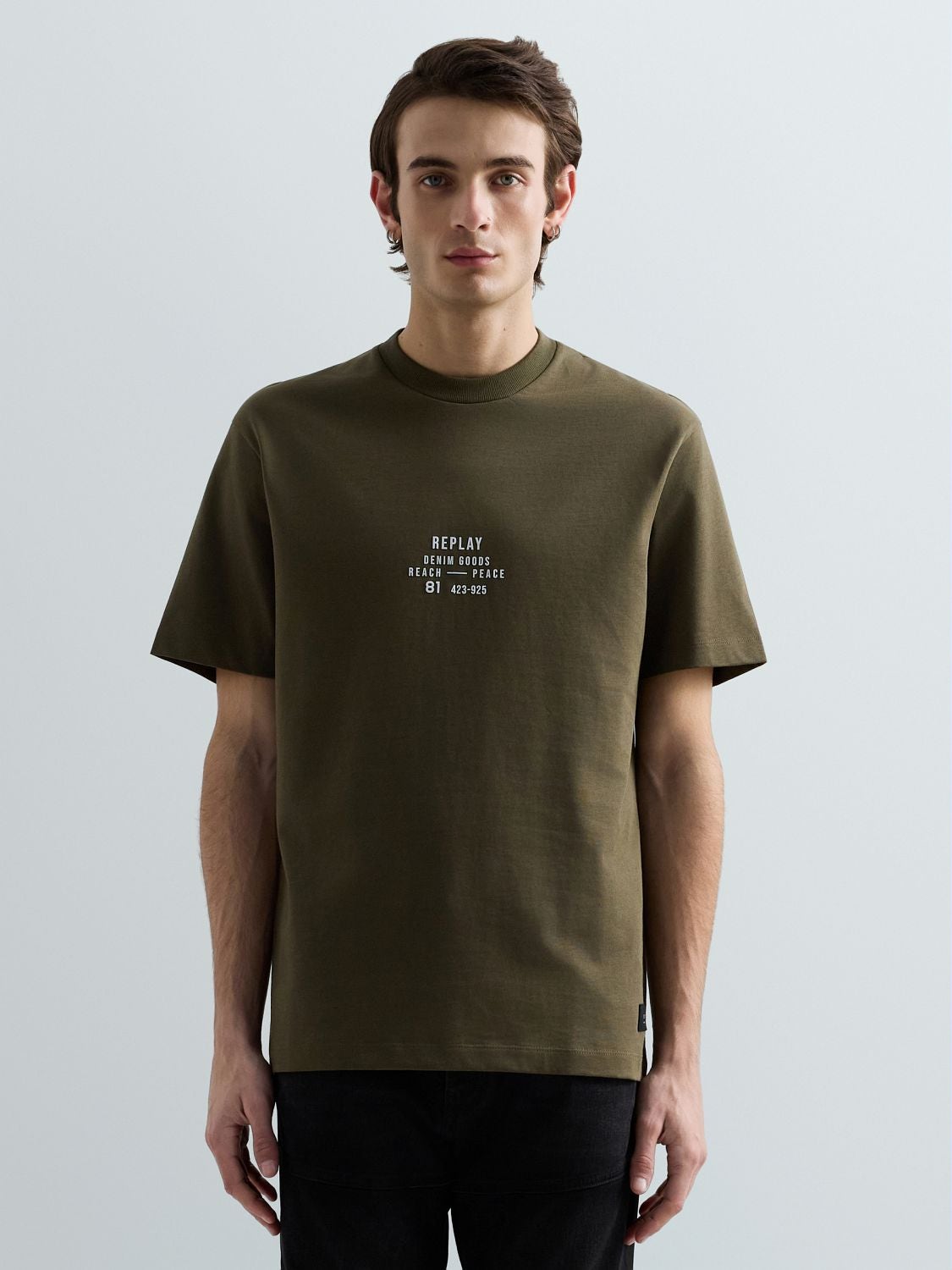 BAUMWOLL-T-SHIRT MIT SCHRIFTZUG