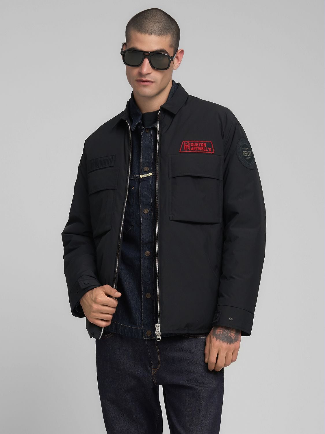 WATTIERTE RIDER-JACKE MIT PATCH