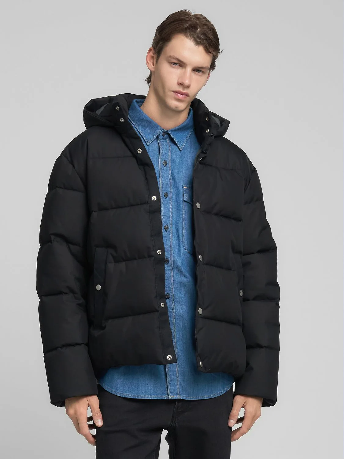 REPLAY WATTIERTE JACKE AUS TWILL M8480 .000.85316 BLACK 2