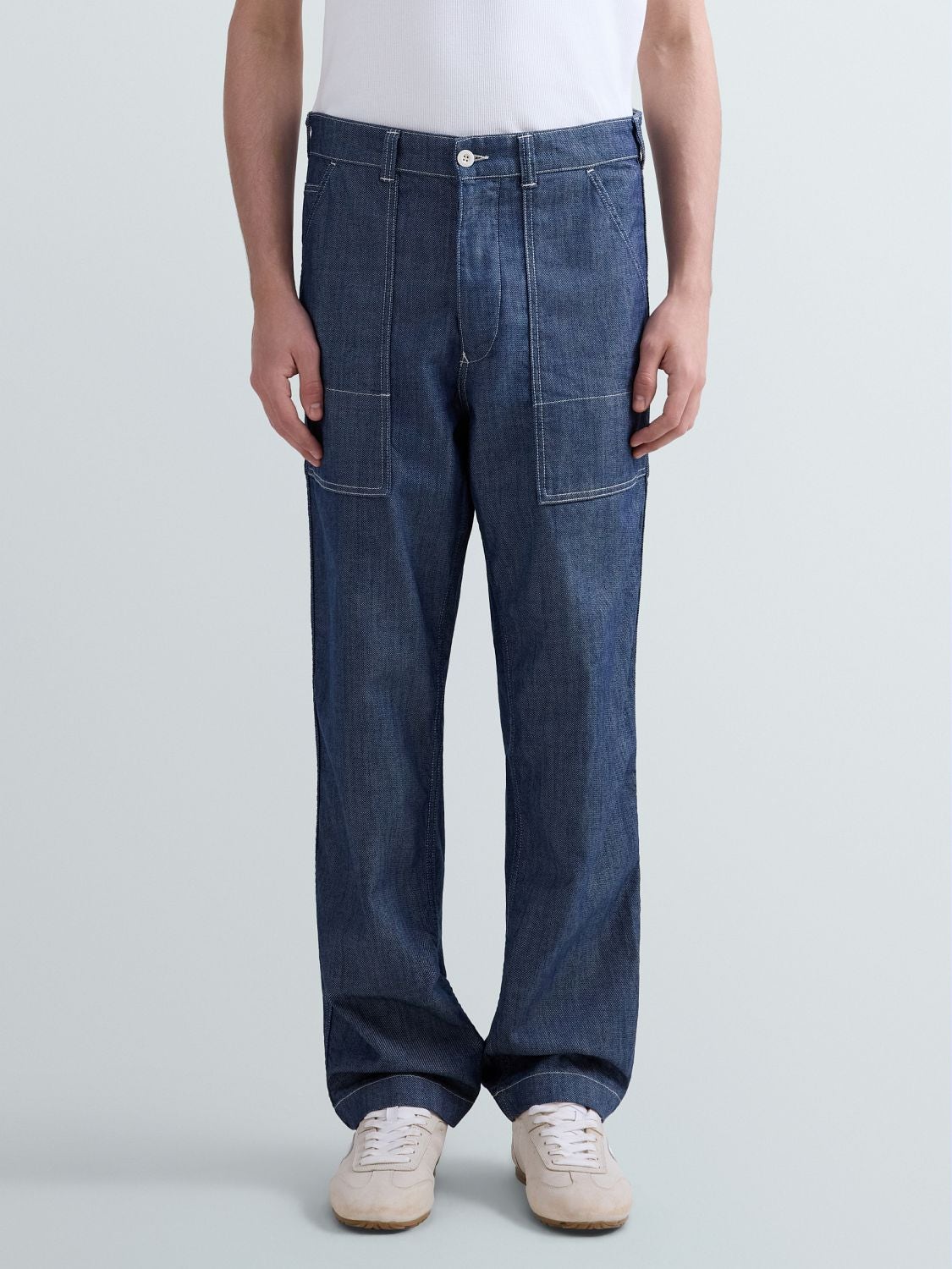 REGULAR-FIT-JEANS AUS DENIM MIT GROSSEN TASCHEN