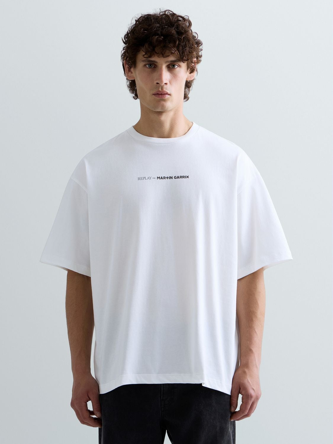 REPLAY REPLAY X MARTIN GARRIX T-SHIRT WITH LOGO AND WRITING M005W .004.00QM9 NATURAL WHITE 2