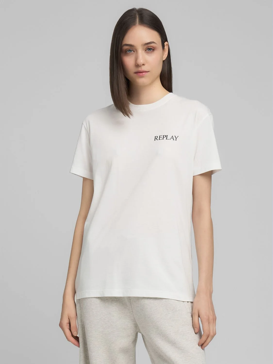 JERSEY-T-SHIRT MIT SCHRIFTZUG