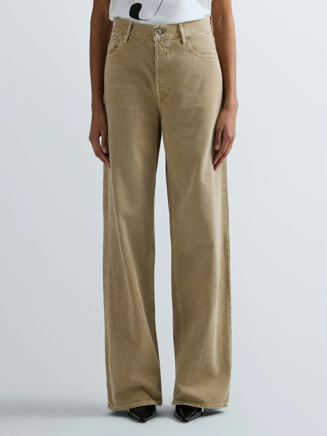 REPLAY CARY WIDE-LEG JEANS WA517 .000.858001E SAND 2