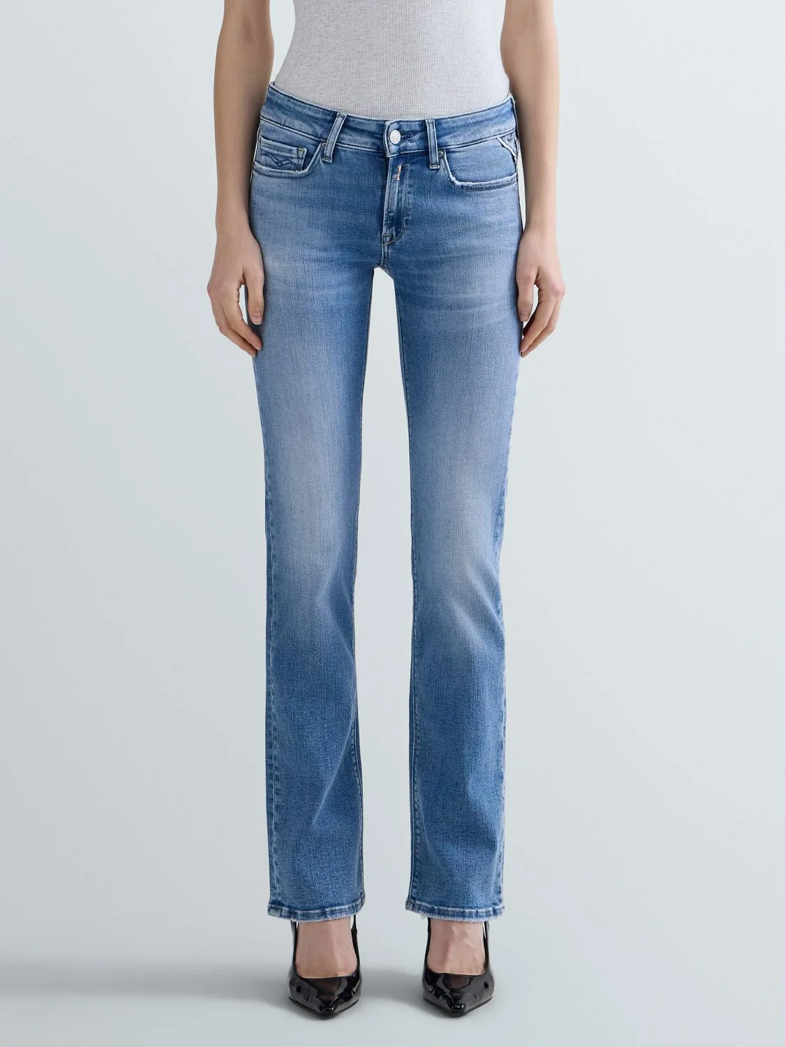 REPLAY NEW LUZ FLARED-FIT BOOTCUT JEANS WLH689.000.69D 145 DARK BLUE 2