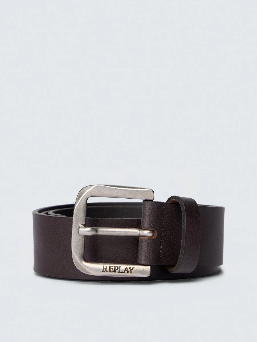 REPLAY GÜRTEL MIT LOGOSCHNALLE AM2453.000.A3008A BLACK BROWN 1