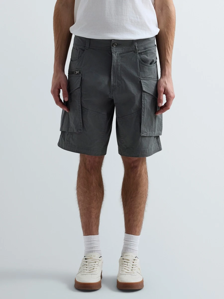 REPLAY Cargo-Bermudashorts Joe aus Twill M9907 .000.84387 AVIATOR GREEN 1