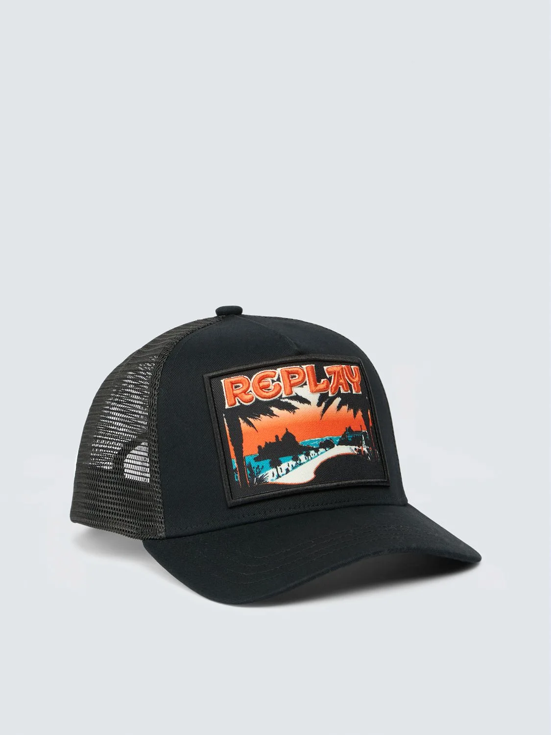 REPLAY BASEBALL CAP WITH LETTERING AND PATCH AM4442.000.A0406 BLACK_ 1
