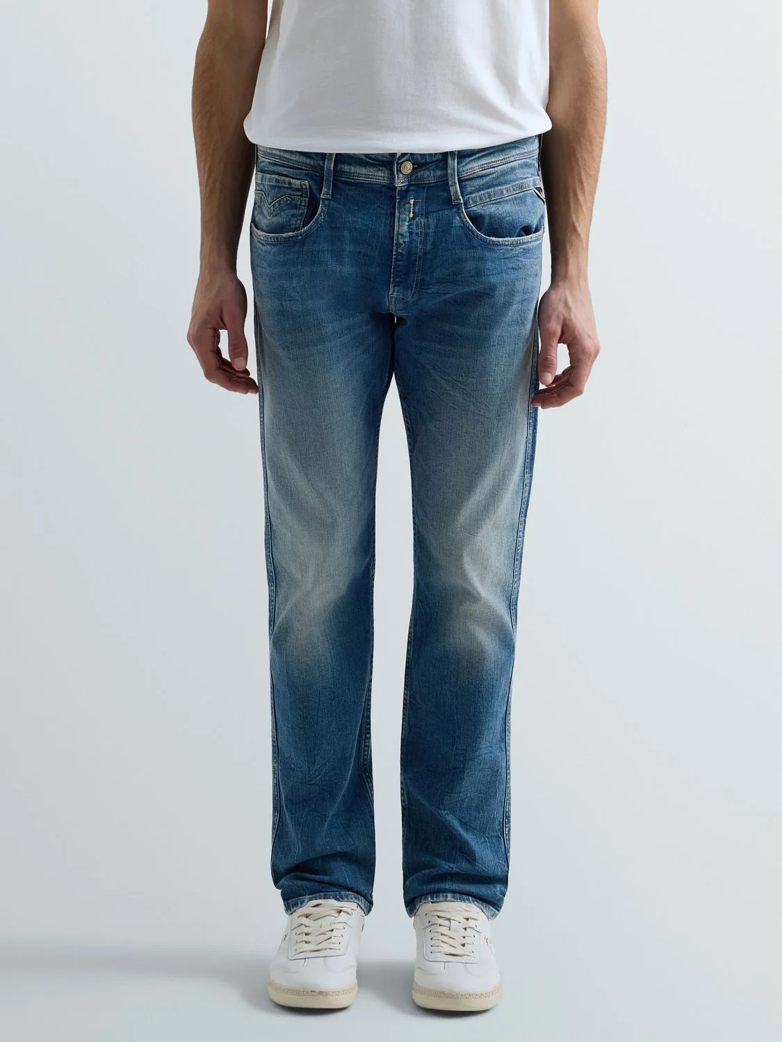 REPLAY ANBASS SLIM-FIT JEANS M914Y .000.573 104 MEDIUM BLUE 2