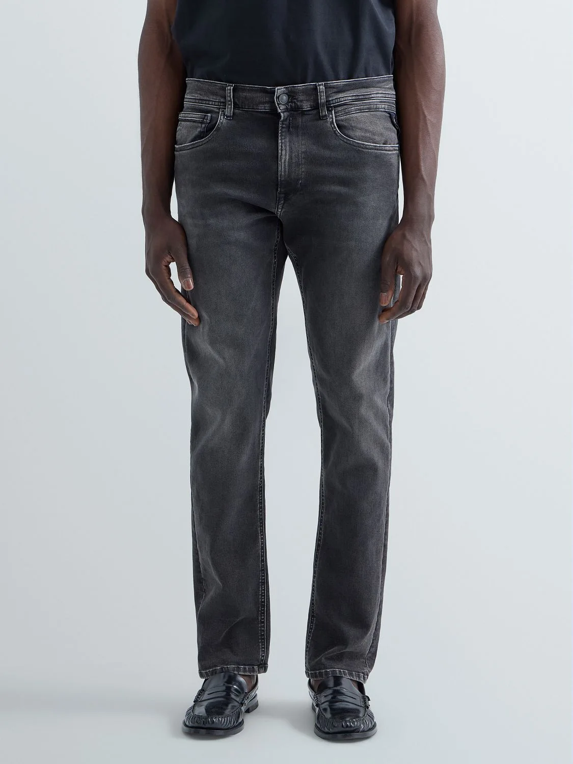 REPLAY GROVER STRAIGHT-FIT JEANS MA972Z.000.661 04B DARK GREY 2