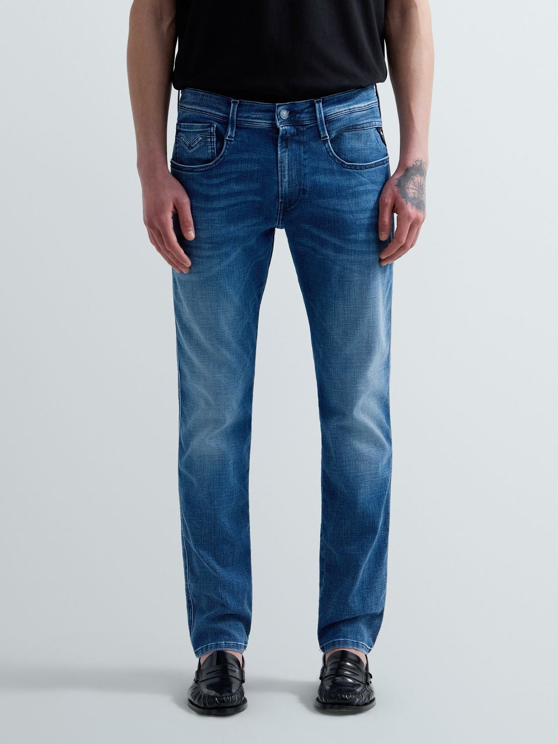 REPLAY JEAN COUPE SLIM ANBASS M914Y .000.661 16A MEDIUM BLUE 2