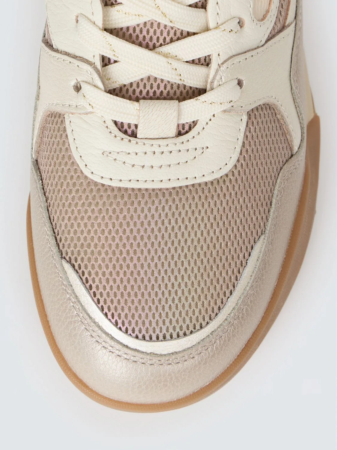 Field w wave mesh and leather sneakers Platin | Replay Jeans