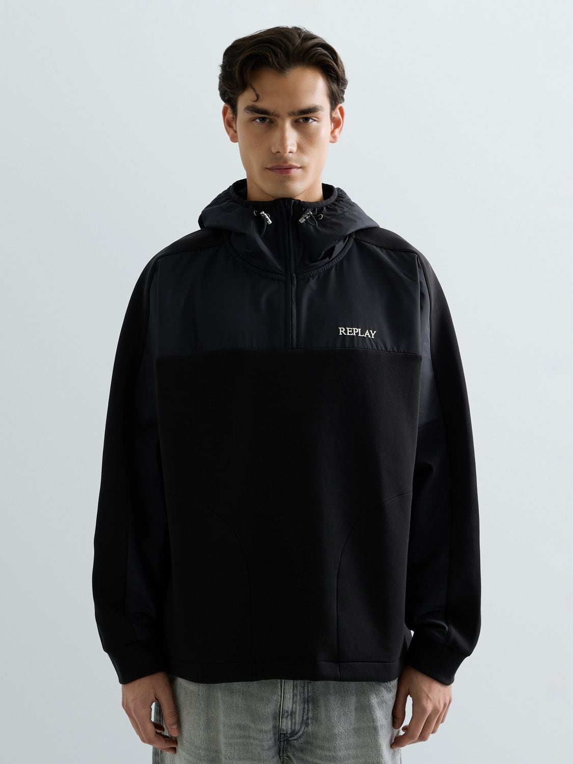 REPLAY TECHNICAL FLEECE SWEATSHIRT M3307 .000.23655 BLACK 2