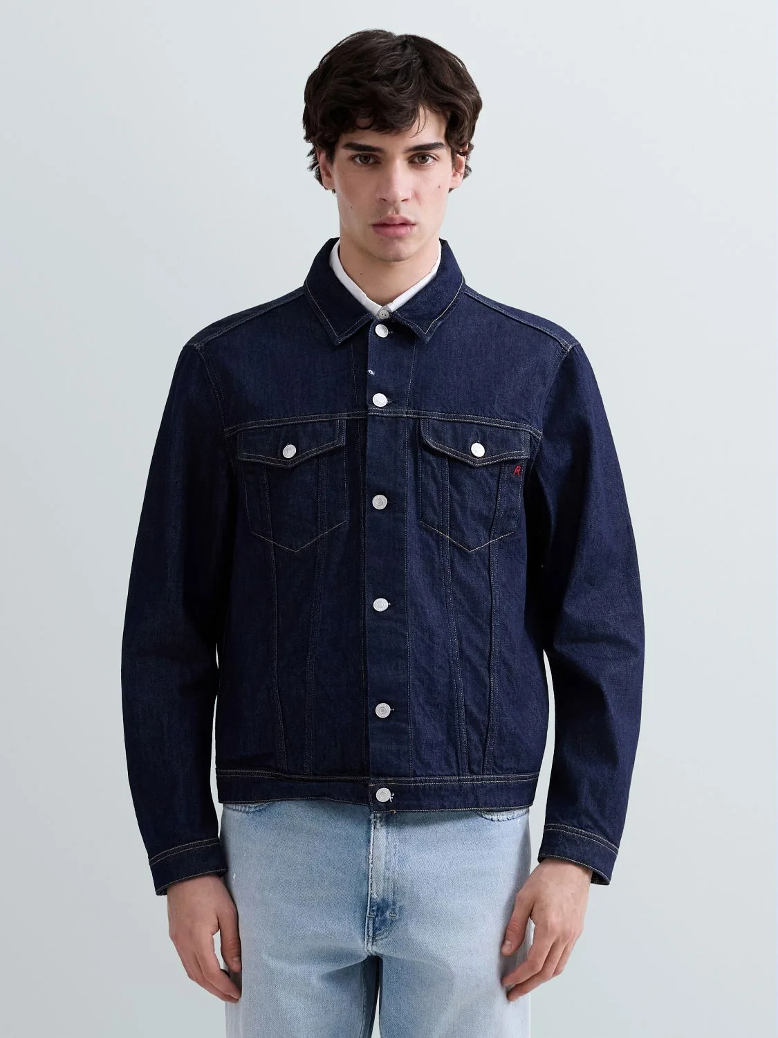 REPLAY INDIGO DENIM JACKET MV880 .000.795 07A DARK BLUE 2