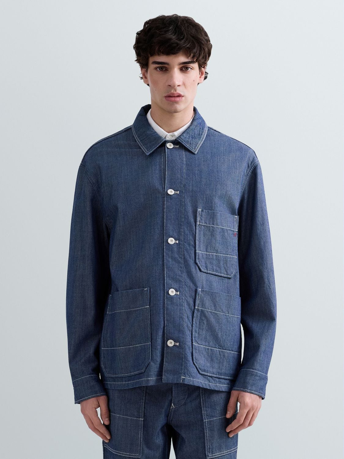 REPLAY DENIM JACKET WITH POCKETS M8524 .000.256 07A DARK BLUE 2
