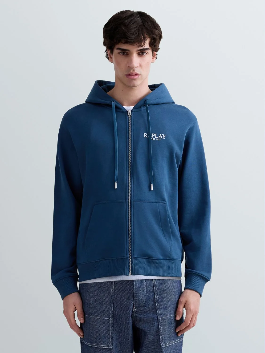 TERRY COTTON ZIP-UP HOODY