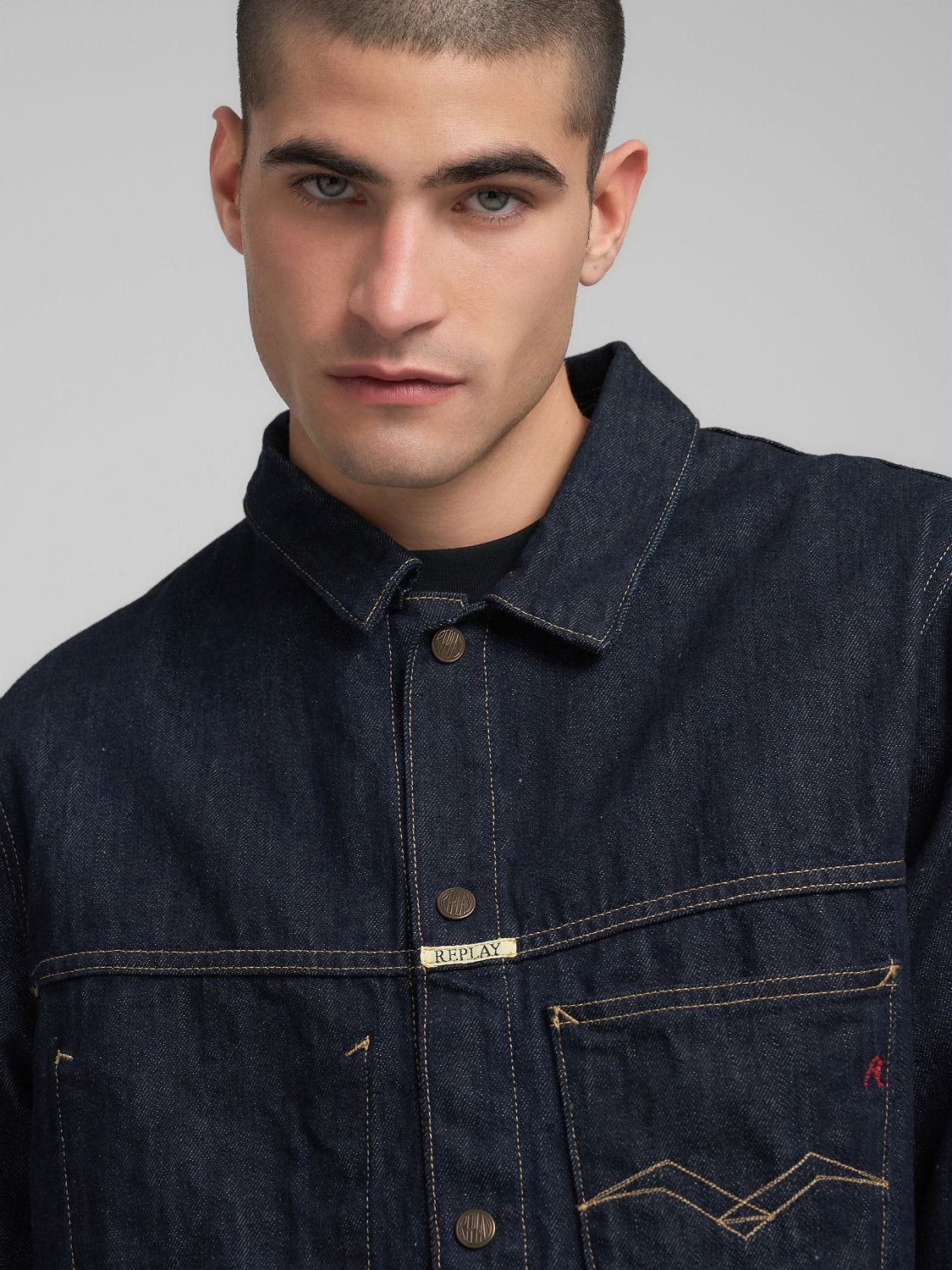 9zero1 dark denim jacket Dark blue | Replay Jeans