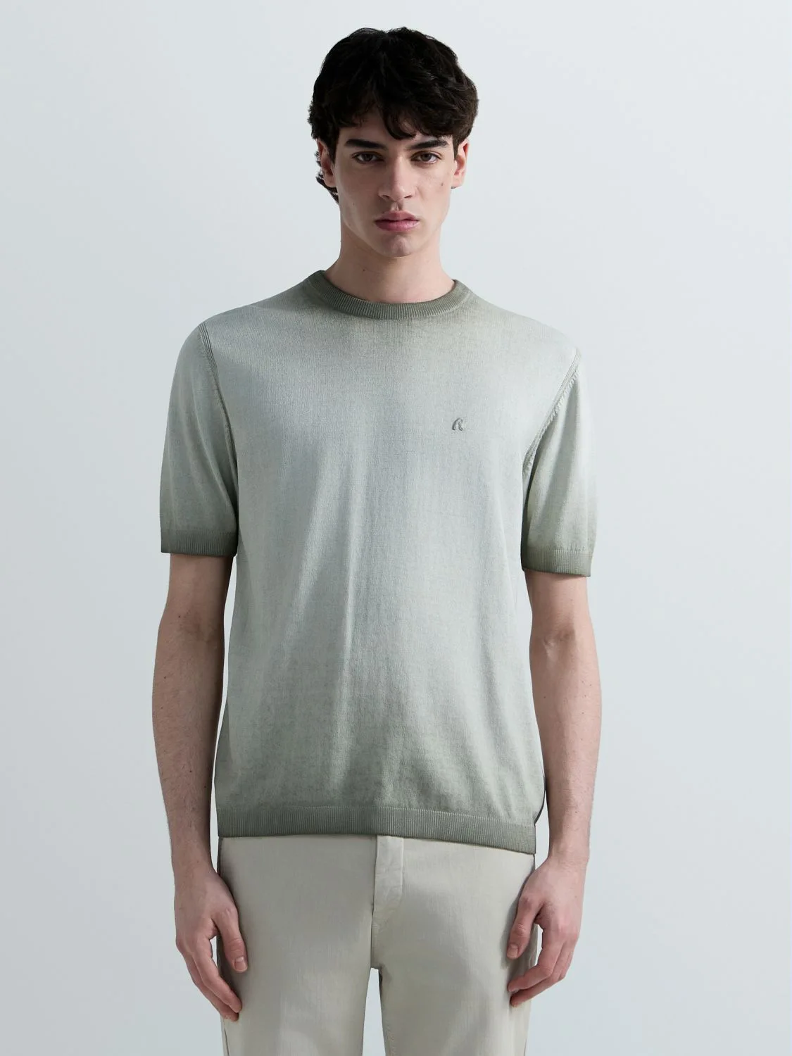 REPLAY OMBRE COTTON REGULAR-FIT SWEATER UK4718.000.G20785A TUNDRA GREEN 2