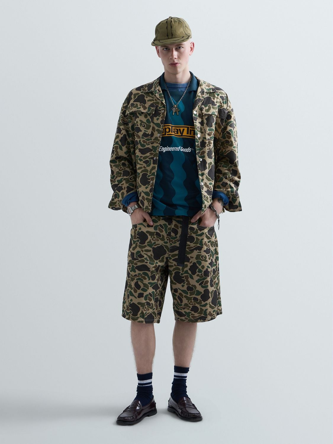 REPLAY KU1005.000.D75089-Shorts KU1005.000.D75089 CAMO KHAKI/BROWN GREEN 1