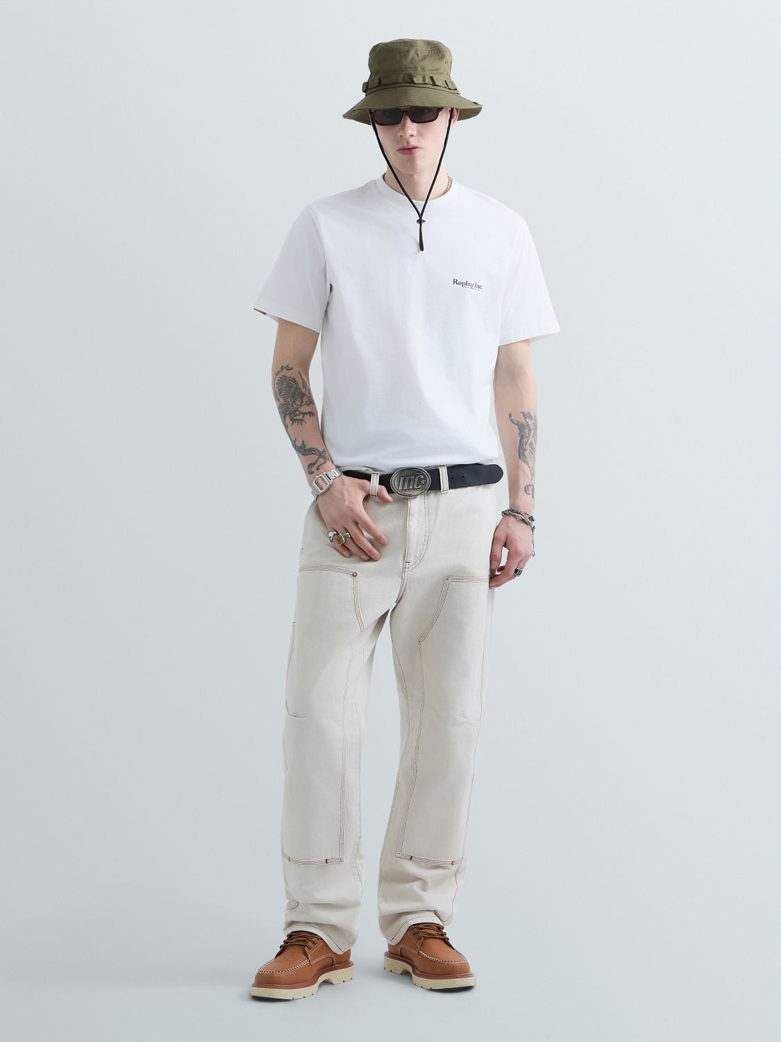 REPLAY T-SHIRT WITH REPLAY INC. LOGO KU6006.000.D23608P OFF WHITE 1
