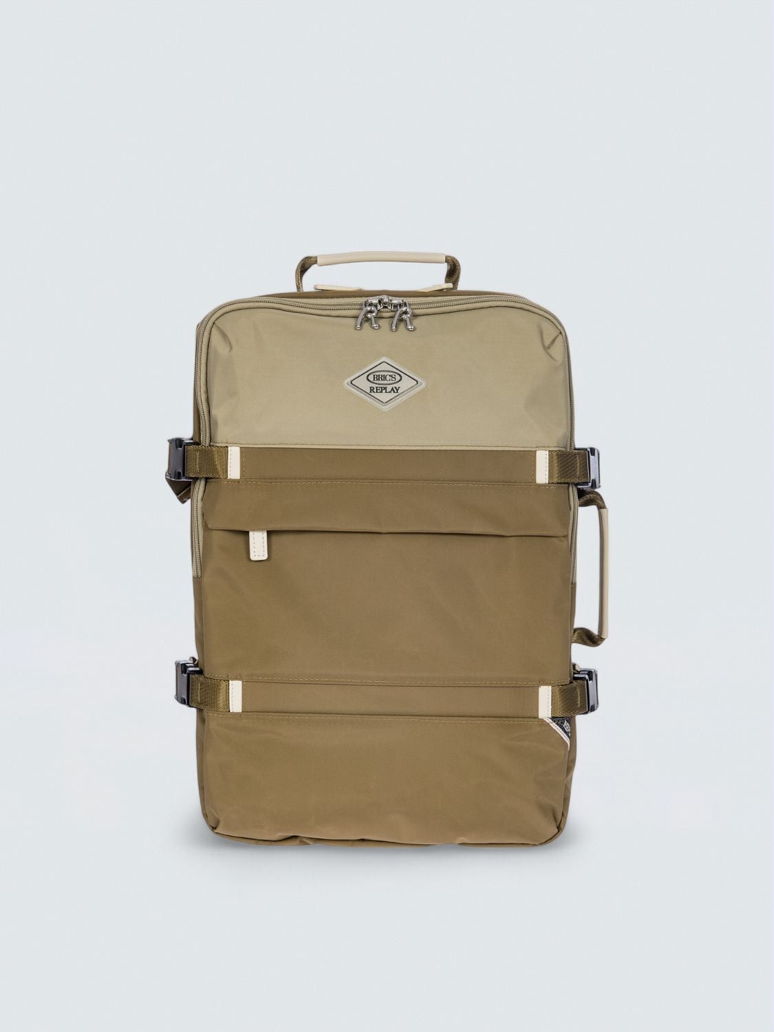 REPLAY Bric’s Replay Underseat-Rucksack aus recyceltem Gewebe CUS43 .000.Q43759 SAND WOOD 1