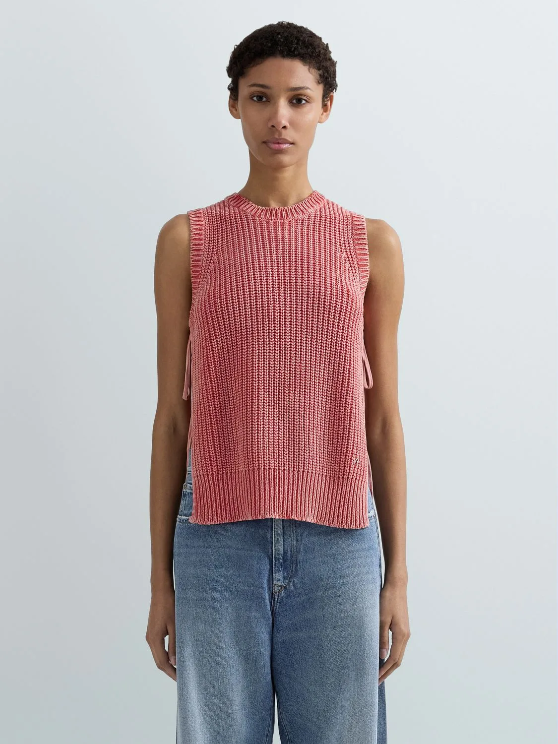 REPLAY SLEEVELESS KNIT TOP DK4208.000.G22454Q DEEP ORANGE 2