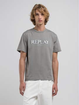 T-SHIRT MIT VERSCHWOMMENEM SCHRIFTZUG