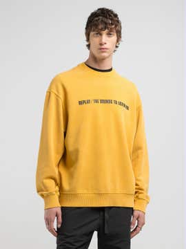 SWEATSHIRT MIT RUNDEM AUSSCHNITT UND SCHRIFTZUGDRUCK
