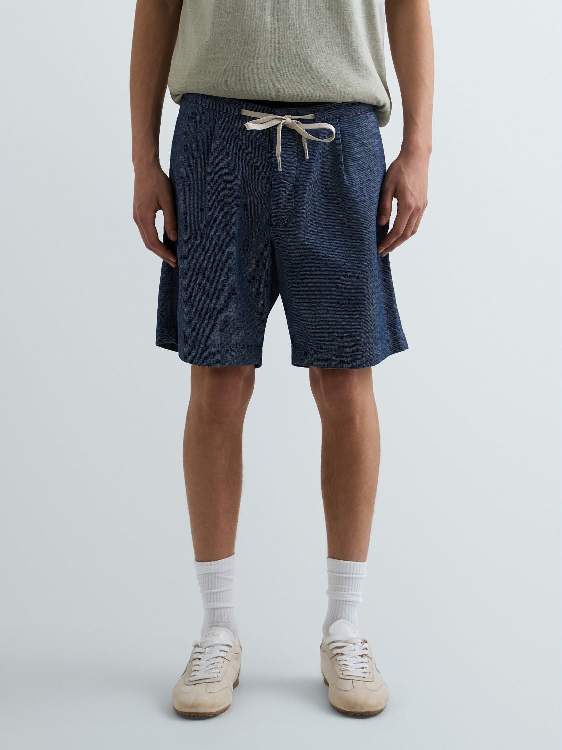 REPLAY REGULAR-FIT DENIM SHORTS WITH DRAWSTRINGS M9074 .000.256 07A DARK BLUE 2
