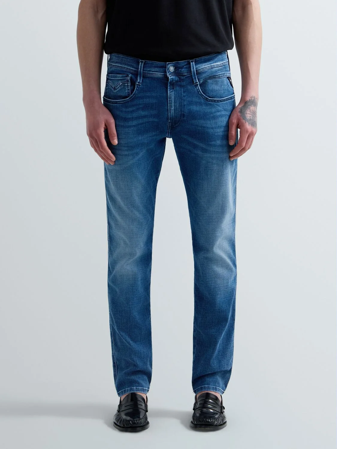 REPLAY SLIM-FIT-JEANS ANBASS M914Y .000.661 16A MEDIUM BLUE 2