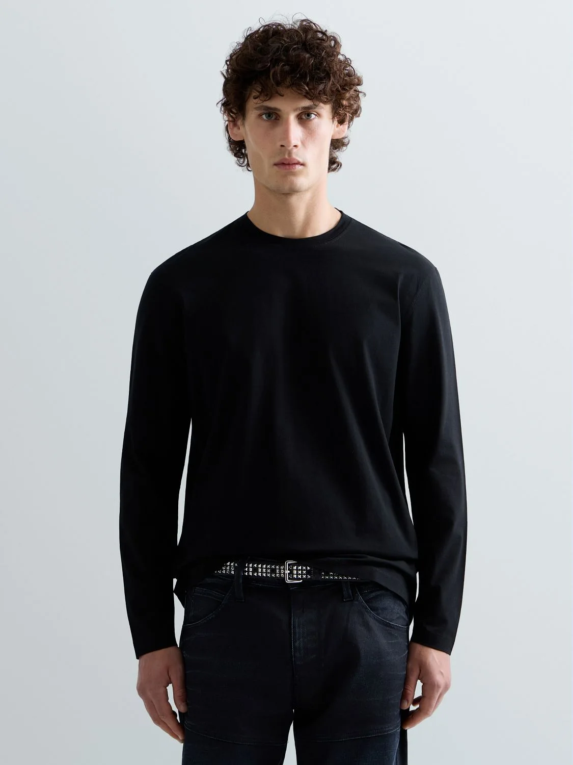 REPLAY REGULAR-FIT LONG-SLEEVED T-SHIRT M13LM .000.7242MW BLACK 2