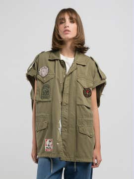 TWILLBLUSE MIT TUNNELZUG