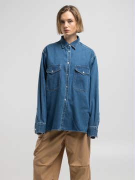 BLUSE AUS BAUMWOLL-DENIM 9ZERO1