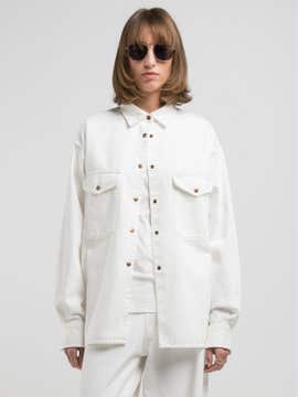 WEISSE JEANSBLUSE 9ZERO1