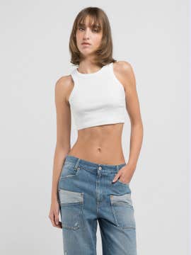 SKINNY-FIT-TANKTOP AUS BAUMWOLLE