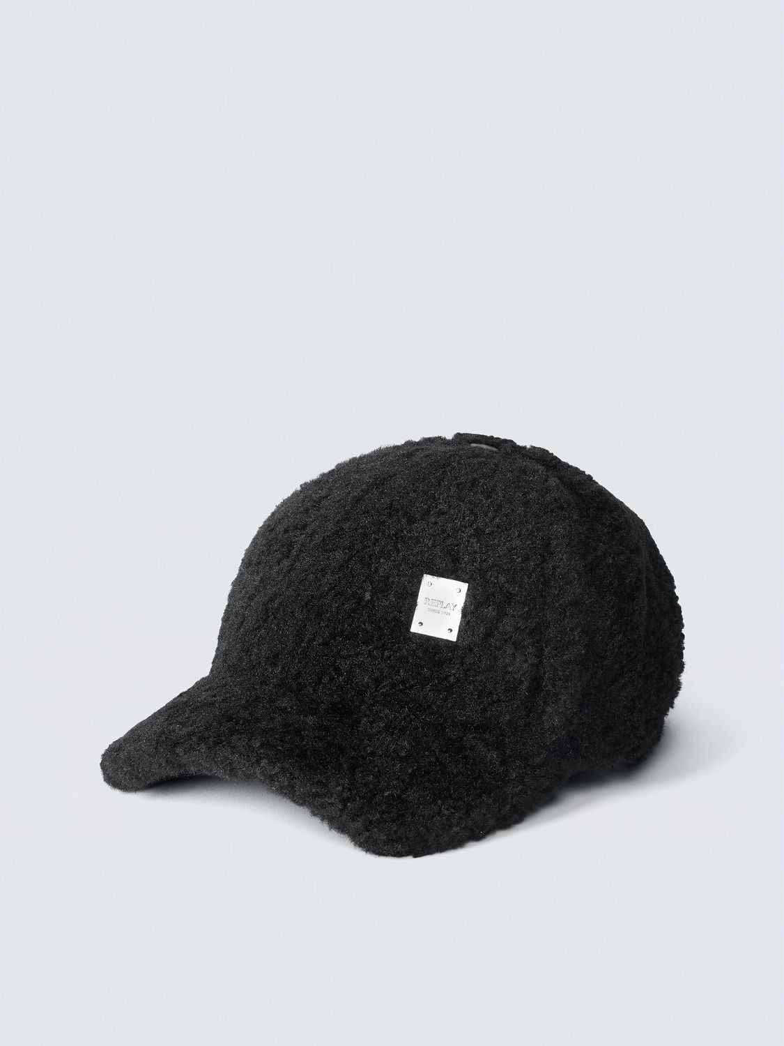 REPLAY TEDDY BASEBALL CAP WITH LOGO AW4323.000.A1002A BLACK 1
