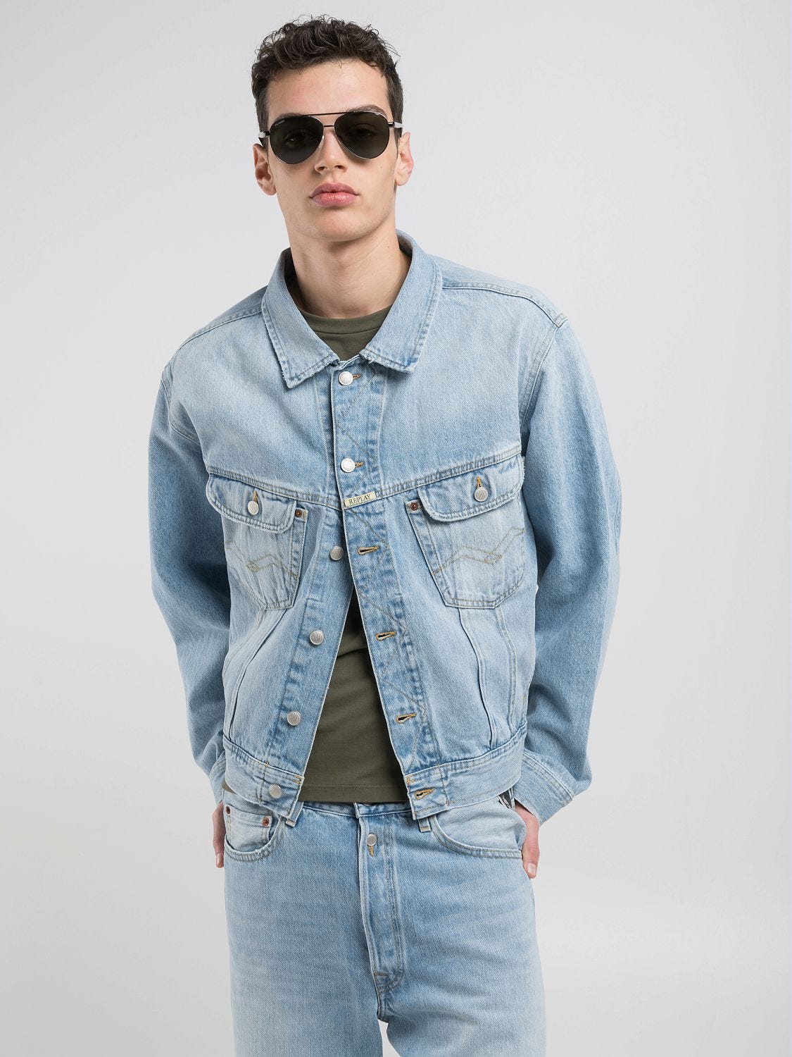 激安店舗 jacket denim Vintage Super Jeans Replay | blue light ジャケット・アウター