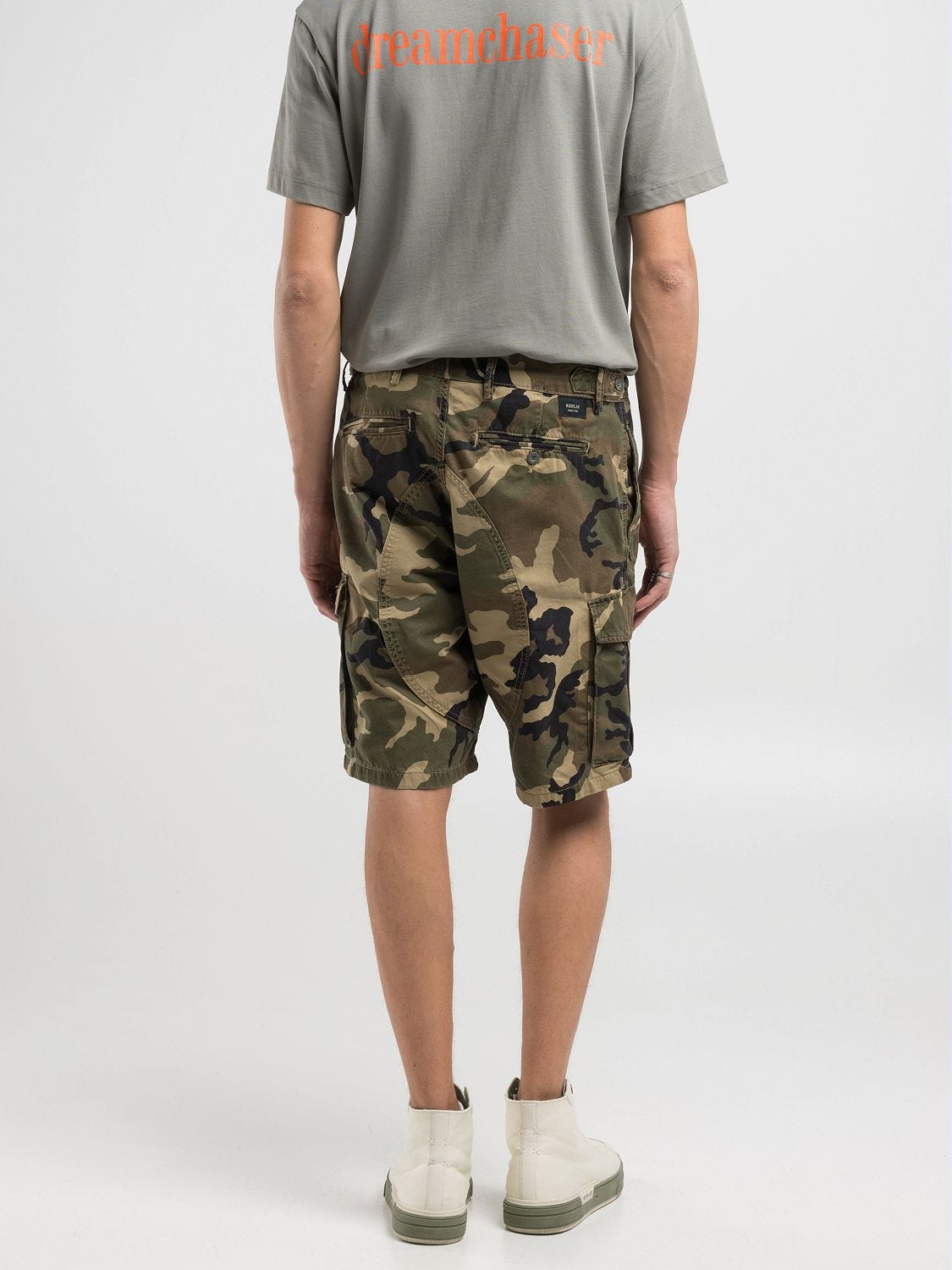 【U LAN】Reef Damage Camo Bermuda Pants Camouflage cargo shorts Military/brown/kaki camo | Replay Jeans