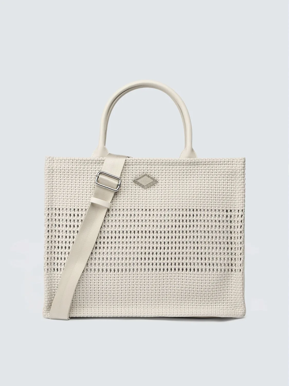 REPLAY WOVEN-EFFECT TOTE BAG FW3872.000.A2003F OFF WHITE 1