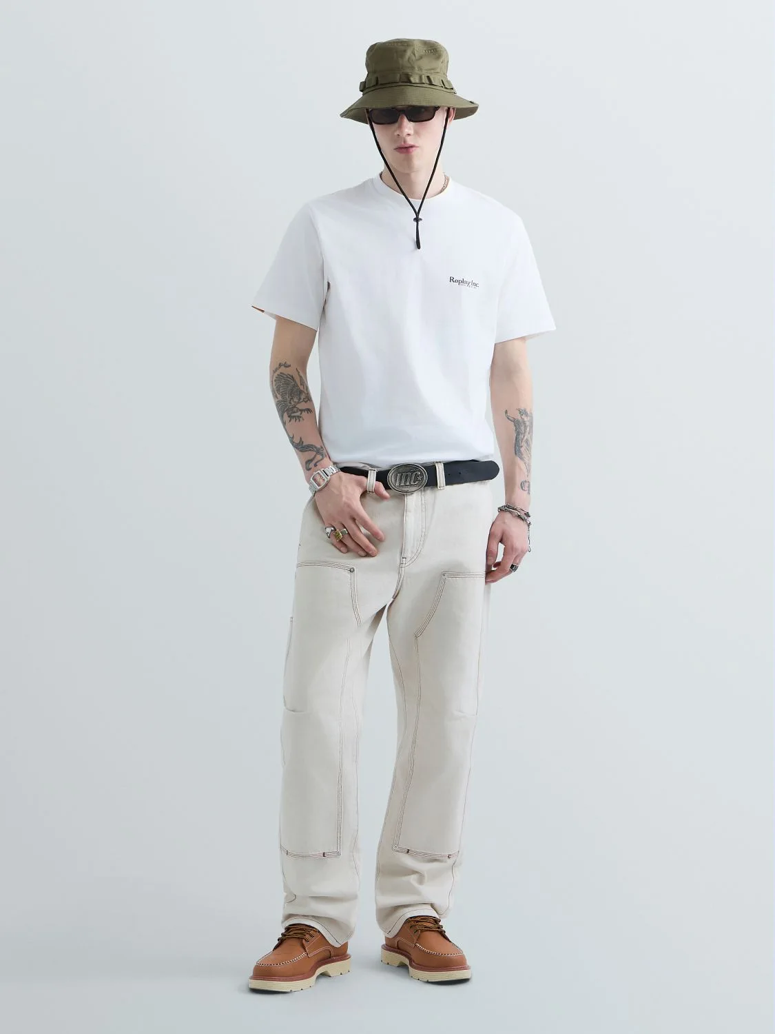 REPLAY T-SHIRT WITH REPLAY INC. LOGO KU6006.000.D23608P OFF WHITE 1
