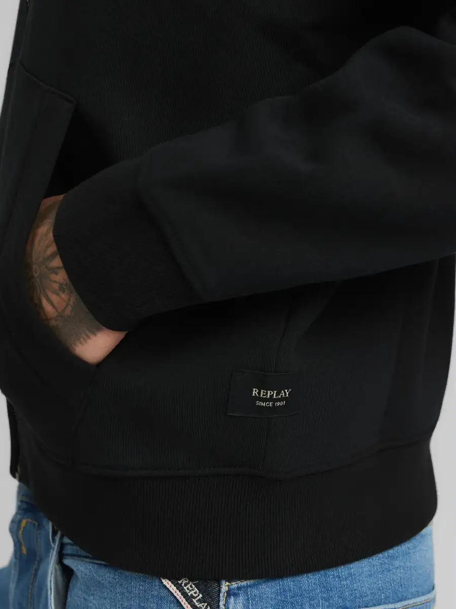 REPLAY FULL-ZIP HOODY M3105 .000.23832 BLACK 7 REPLAY FULL-ZIP HOODY M3105 .000.23832 BLACK 7