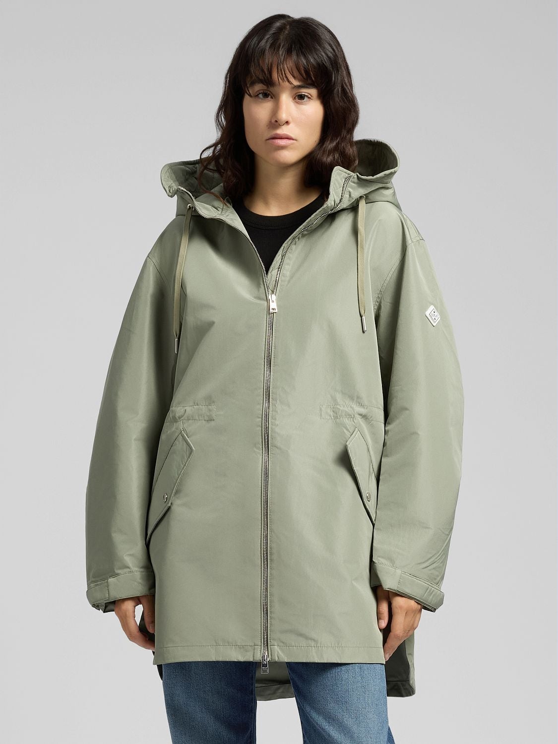 REPLAY COMFORT-FIT JACKET WITH HOOD W7904 .000.85274 SAGE GREEN 2